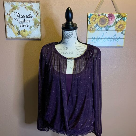 Onyx nite purple blouse - Picture 1 of 10